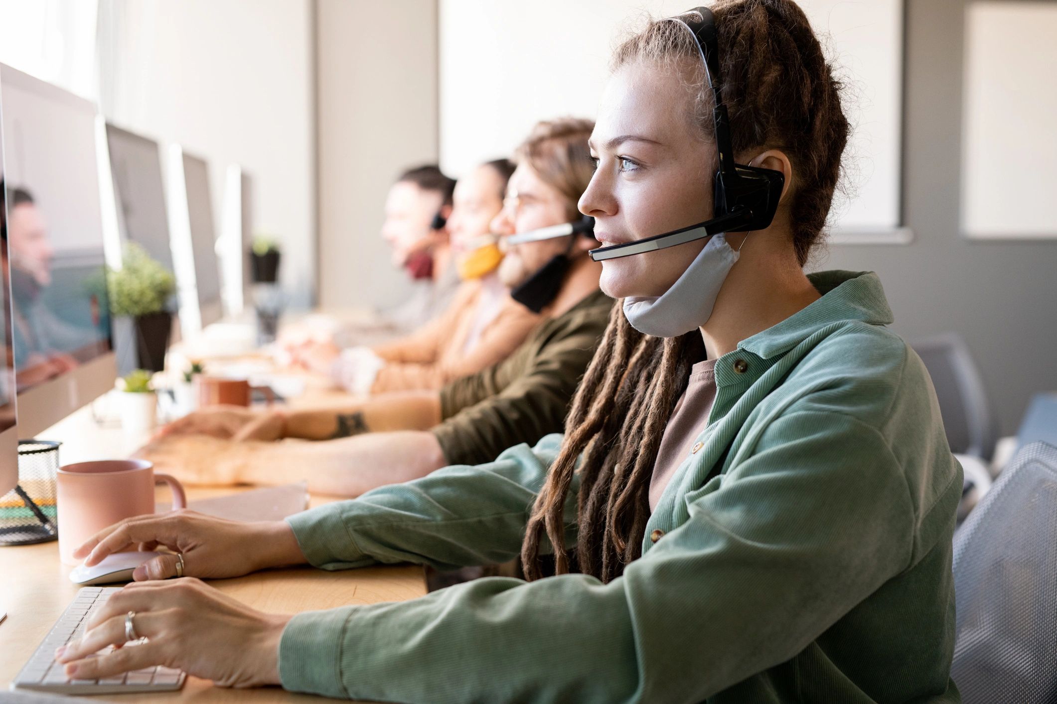 Support team coordinating patient requests