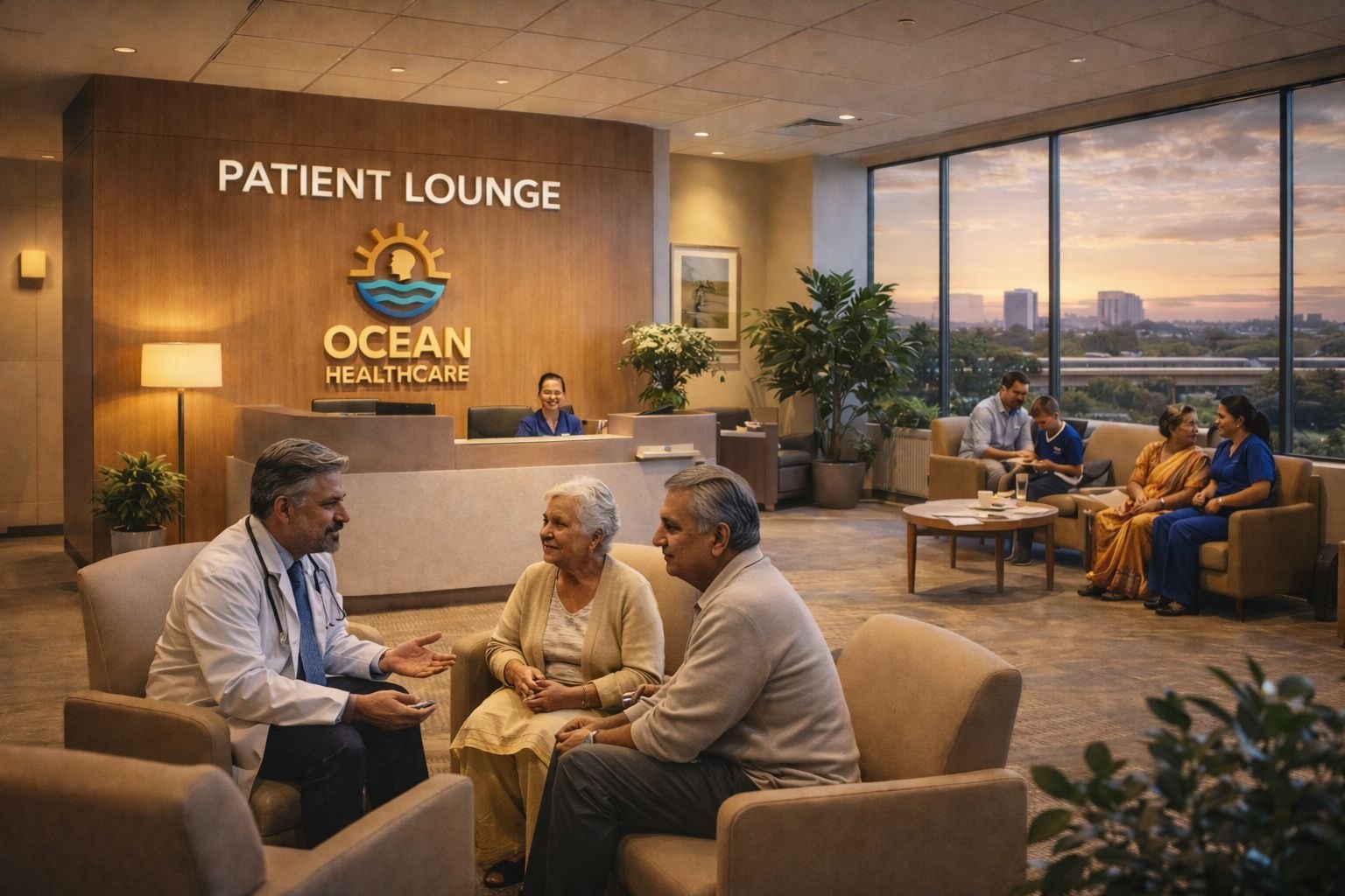 Reception and patient support desk